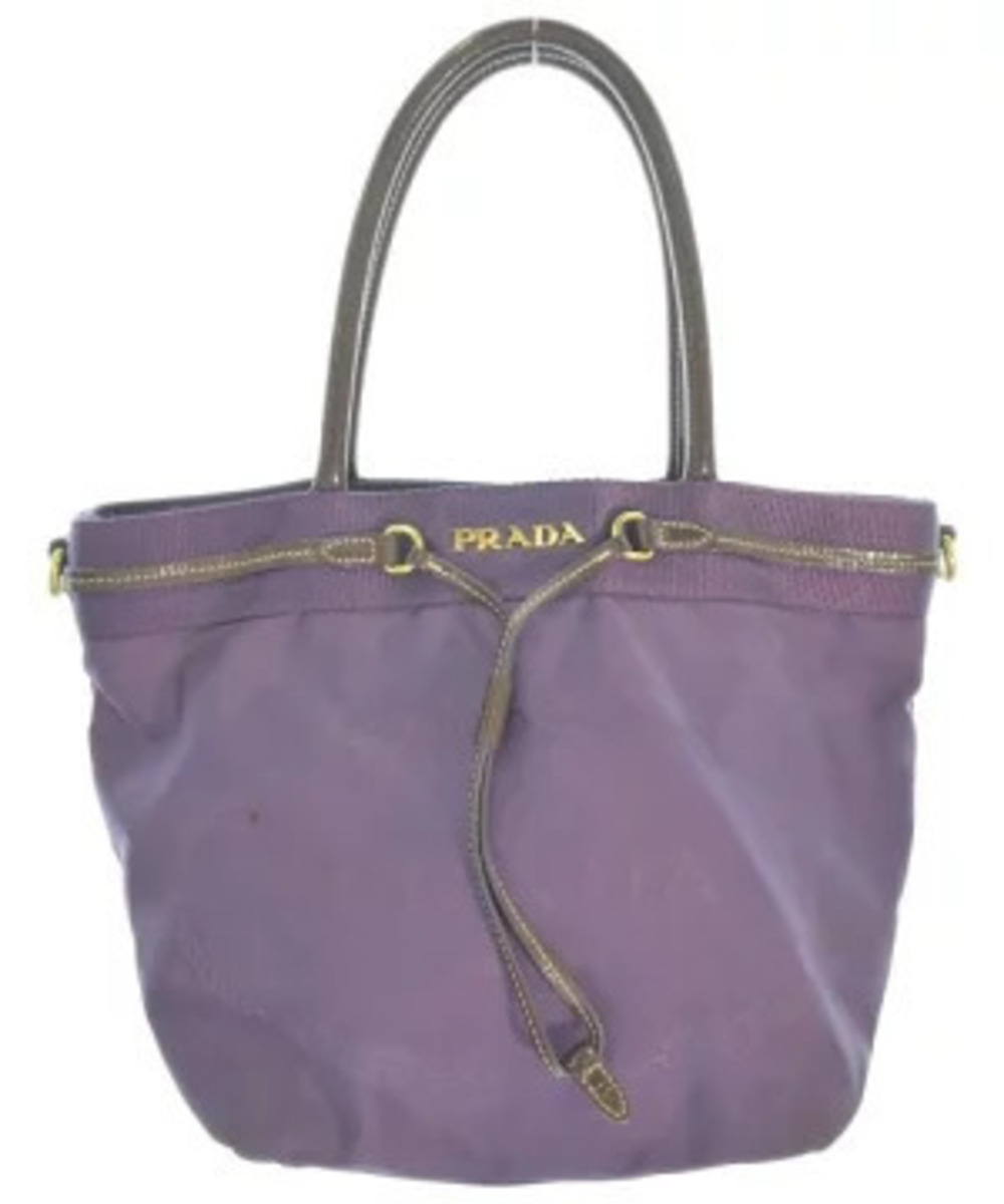 Prada Tote Tessuto Saffiano Bag Purple